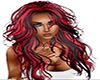 black hair red highlight