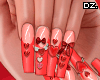 D.Valentines Red Nails!