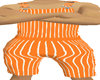 overall shorts M orange