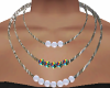Opal Pearl Hoop Necklace