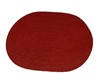 SOLID RED OVAL RUG