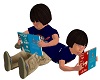 Twin Boys Reading 