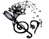 Music Note Flower Tattoo