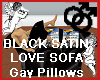 Black Satin LoveSofa GAY