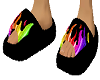 flame sandals black m