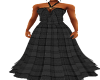 Black Tartan Cowl Dress