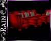 red & snake skin couch