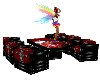 blk/red dance tables 
