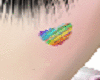 Rainbow Heart Face Tat