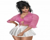 ~Pink Top+White Skirt~