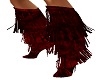 red frilly boots