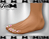 Pink Candy Cane Feet