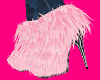 Pink Goat Hair Boots