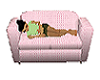 pink pattern baby couch