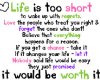 Life is short sticker