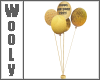 New year balloons gold