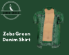 Zebs Green Denim Shirt