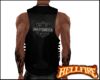 M/ HD Blk Leather Vest
