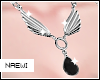 Wings necklace black