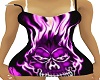 purple flame skull dress