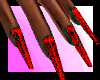 (MAC) Glitter Red Nails