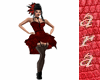 burlesque dress sexy red