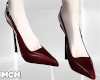 𝖒. Burg Leather Heels