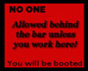 BAR SIGN red and black