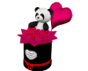 panda and flowers