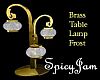 Brass Table Lamp Frosted
