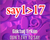 Don't Try To Say - Mix