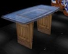 antique table w/glassTop
