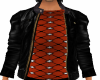 Leather Jacket Red Shirt