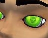 glowing green logo eyes