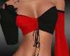 Red Black Giselle Top