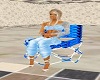 Blue beach chair