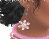 pink snowflake earrings