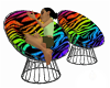 Rainbow Zebra Chair