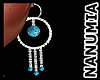 earring sliver&blue