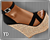 Black Cork Sandals