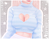 F. Sweater Heart Blue
