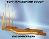 Soft Tan Leopard Couch