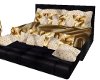 Gold Satin leather bed