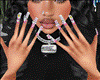 Pink/White HK Nails