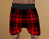 Red PJ Shorts Plaid (M)