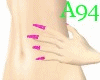Fuchsia Glitter Nails