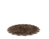 Brown fur rug