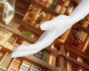 Home library background