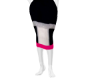 pink and black knit skir