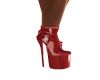 SHARRI RED  ANKLE BOOTS